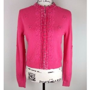 CAbi Medium Hot Pink Cardigan Sweater